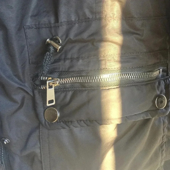 Womens Reversible Black  Jacket size M Hood - Picture 3 of 11